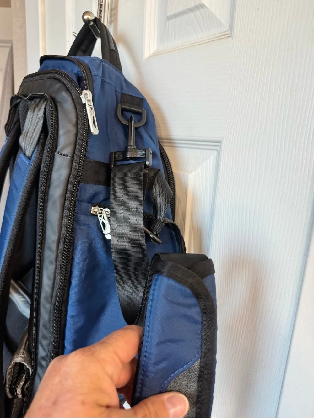 Briggs & Riley Blue Travel Backpack with Gray Accent